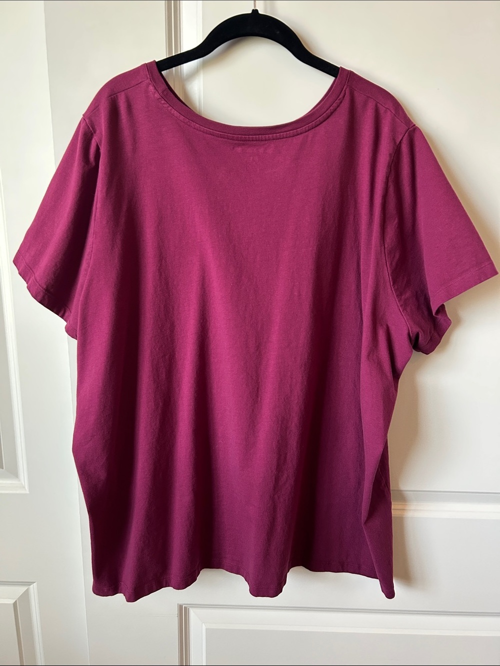 NWOT Woman Within Short Sleeve Crewneck Tee Raspberry 3X - Picture 4 of 9